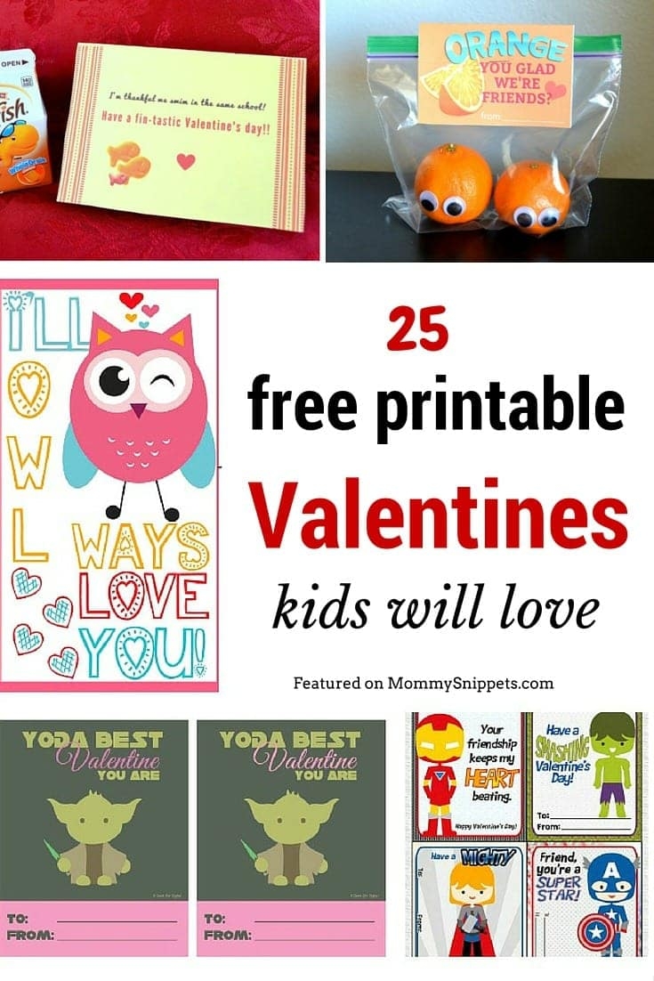 Printable Kids Valentines Cards