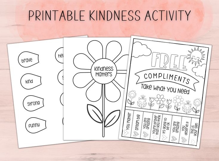 Printable Kindness Activity Kindness Craft Social Emotional Learning 