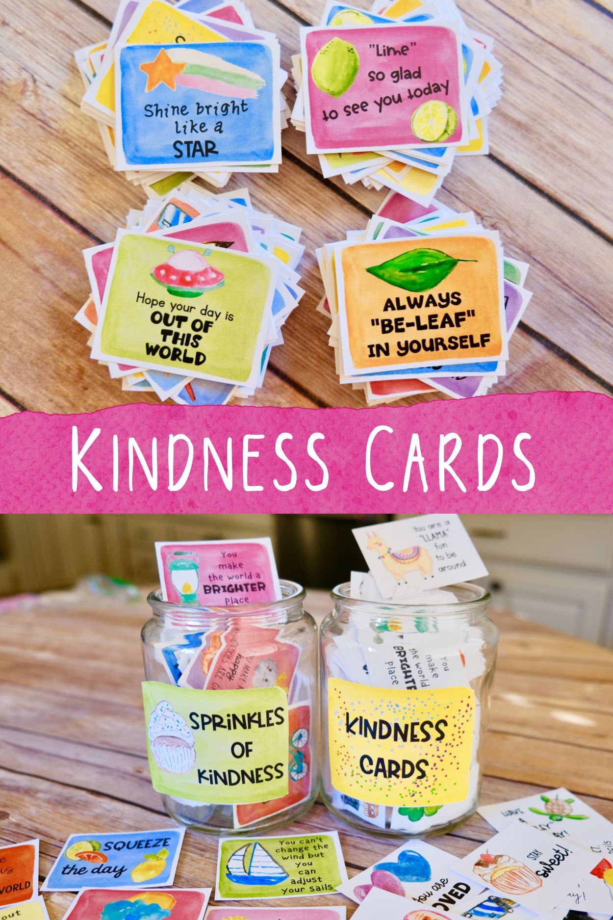 Printable Kindness Cards And Lunch Box Notes 4 Set BUNDLE For