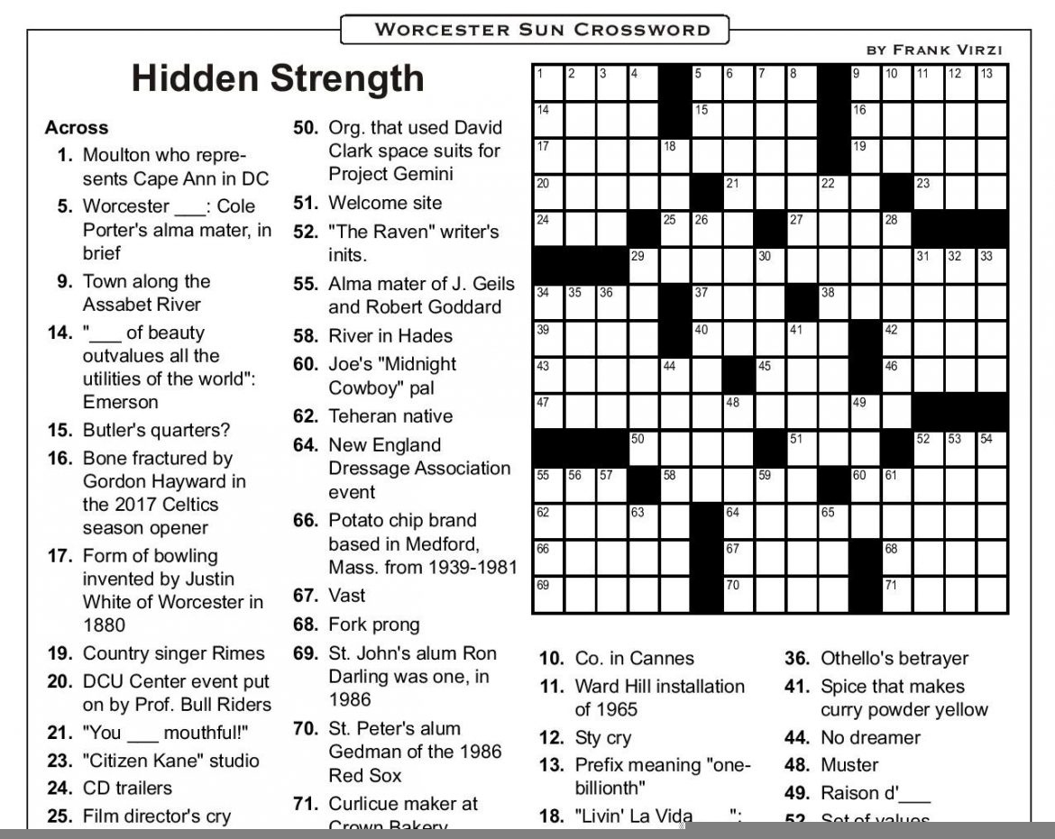 Printable La Times Crossword Puzzles For 2018 Sally Crossword Puzzles