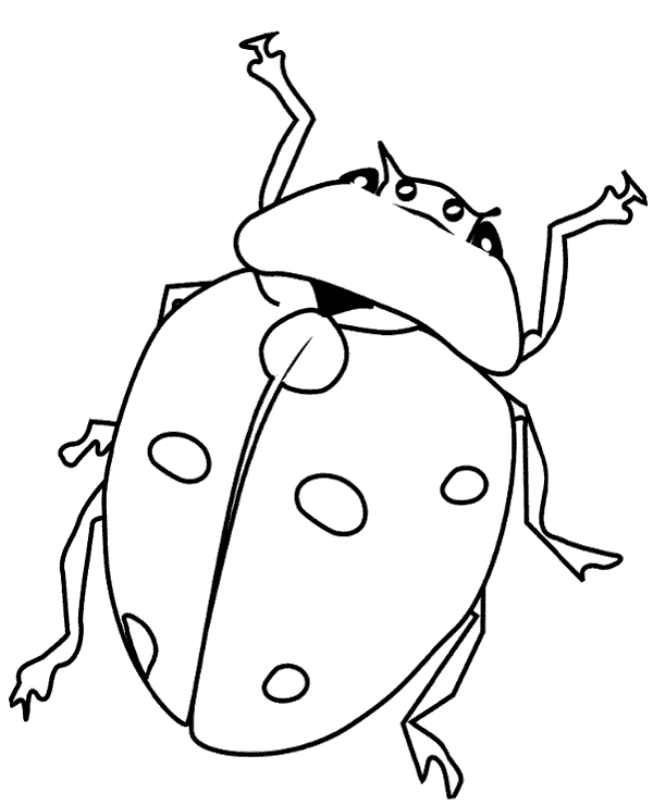 Printable Ladybird Coloring Sheet For Toddler