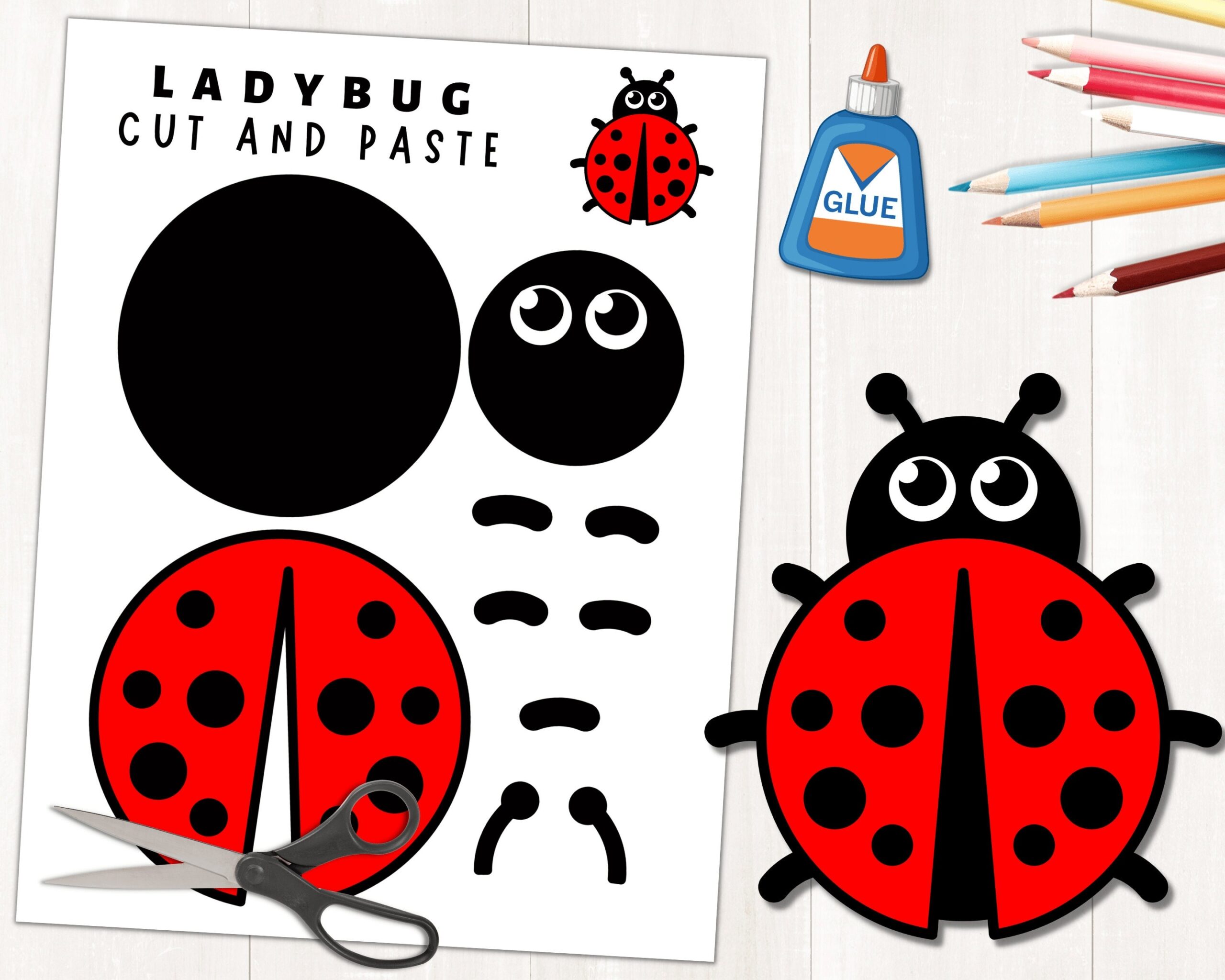 printable ladybug craft template