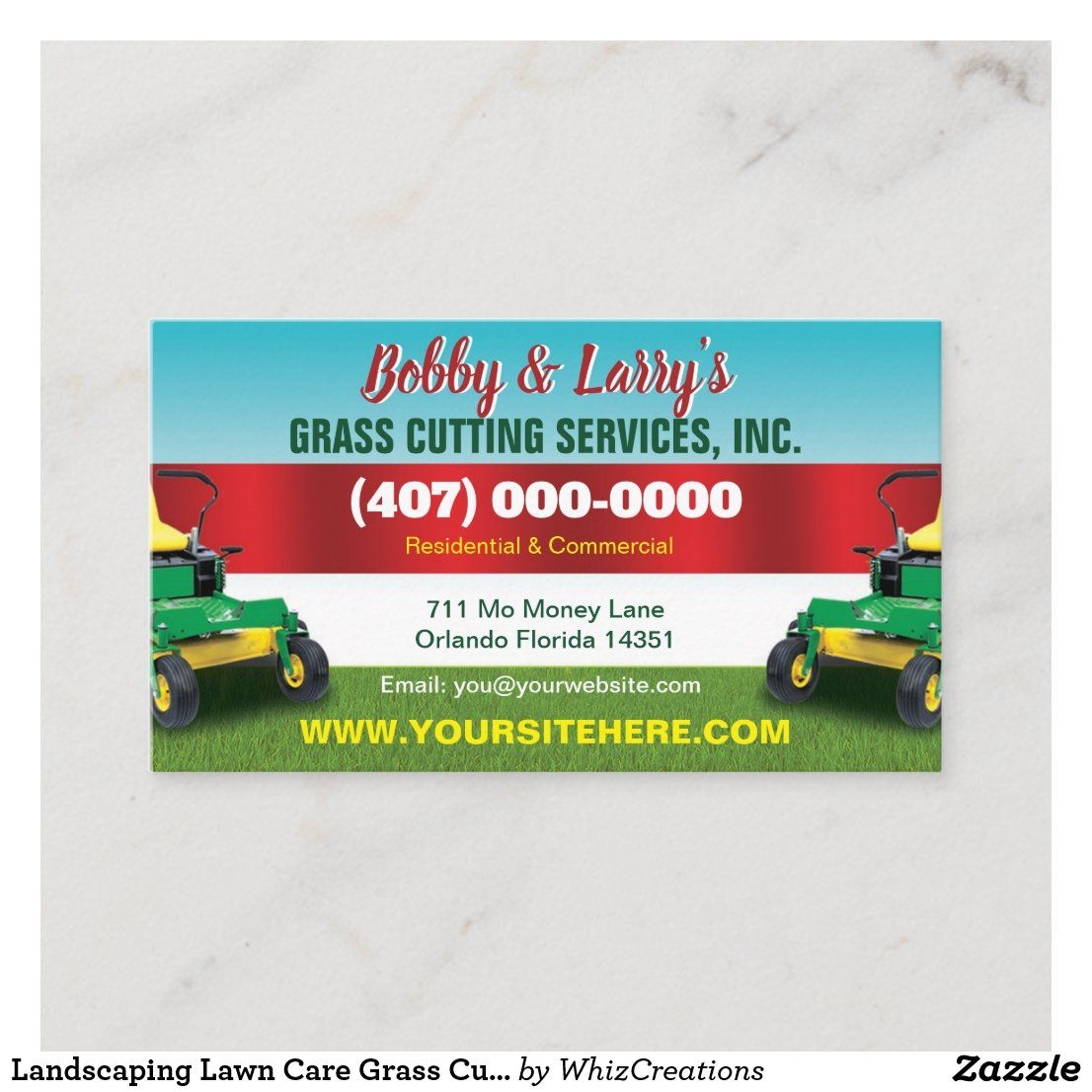 Printable Lawn Care Business Cards