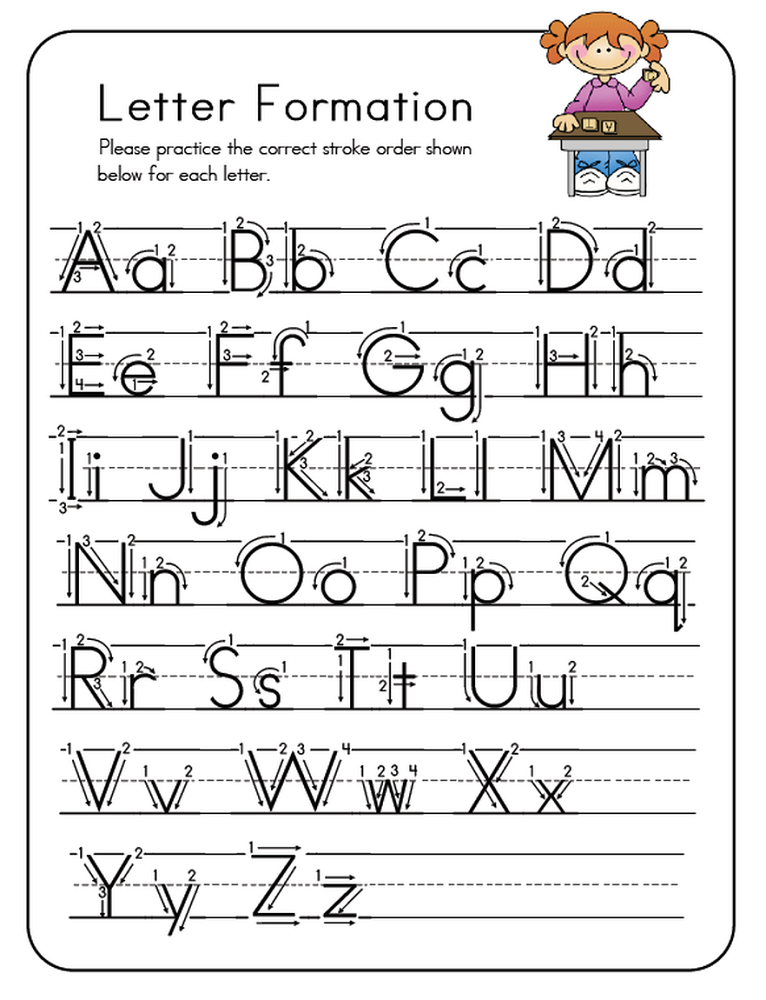Printable Letter Tracing For Pre K Letter Tracing Worksheets