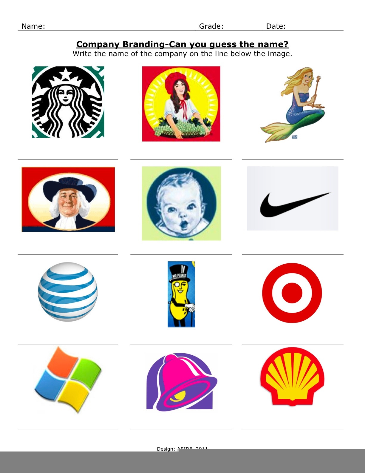 Printable Logo Quiz Worksheet Lyana Worksheets