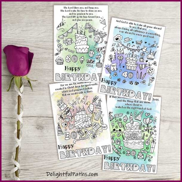 Printable Milestone Birthday Cards Delightful Paths