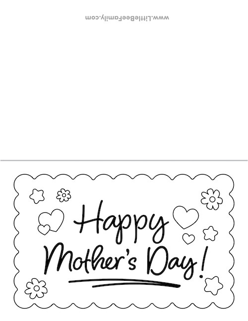 free printable mothers day coloring cards