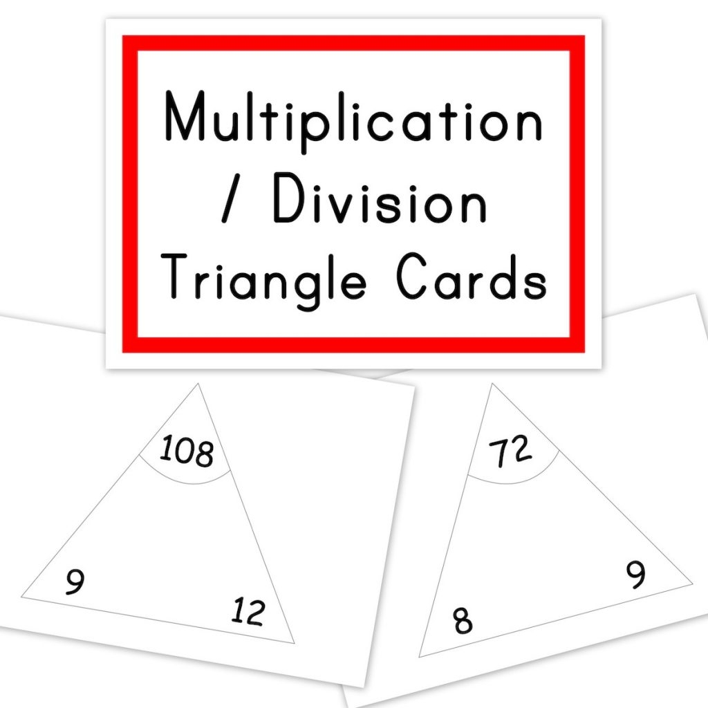 free printable multiplication and division flash cards