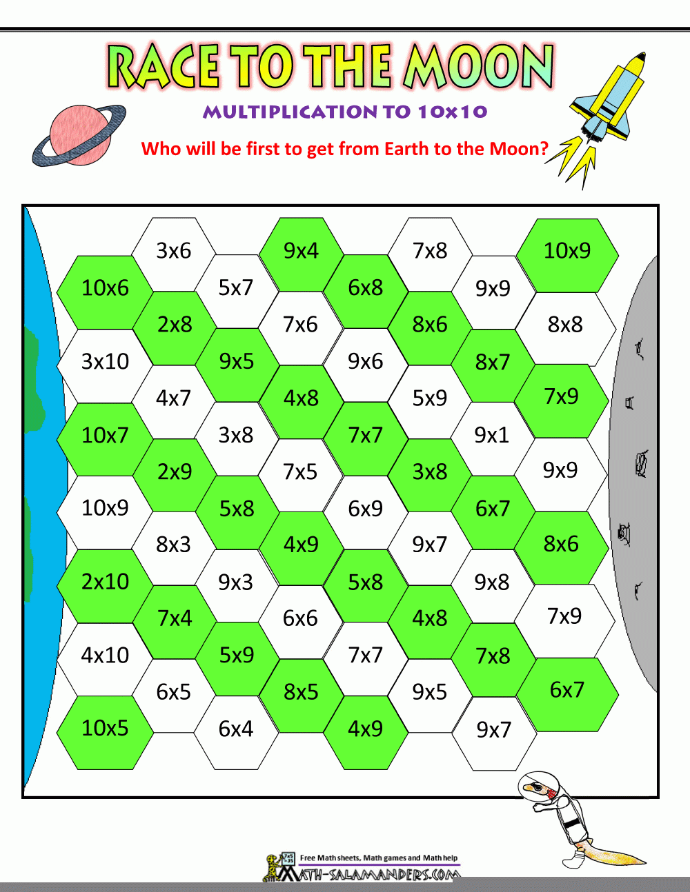 Printable Multiplication Games PrintableMultiplication