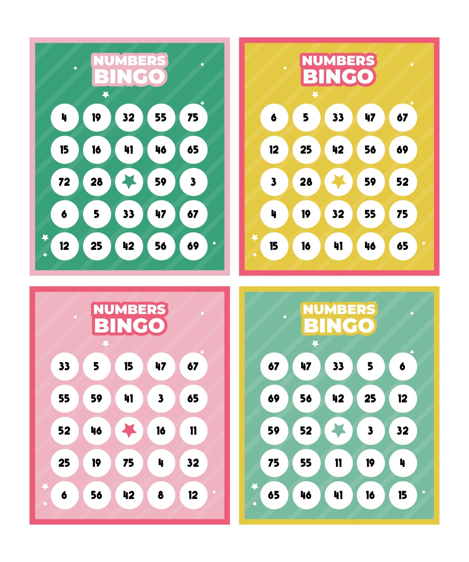 Printable Number Bingo Cards Bingo Cards Printable Cards Free Bingo Riset