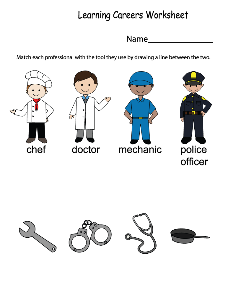 Printable Occupation Worksheet For Kindergarten Printable Templates