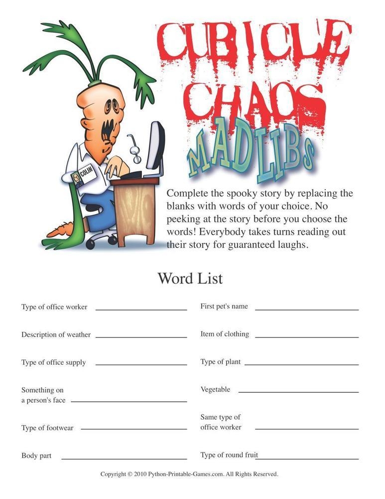 Printable Office Games