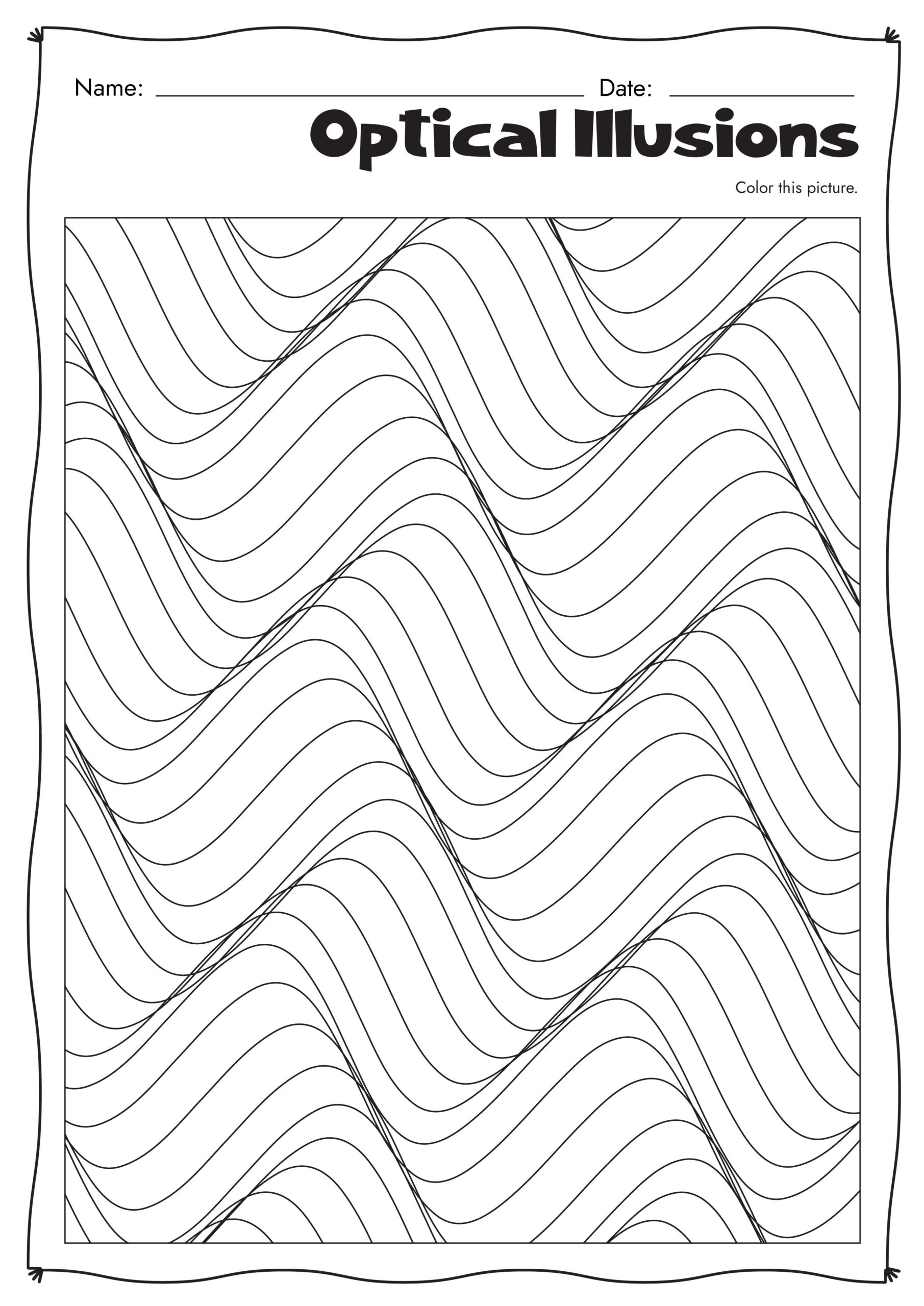 printable optical illusions worksheet