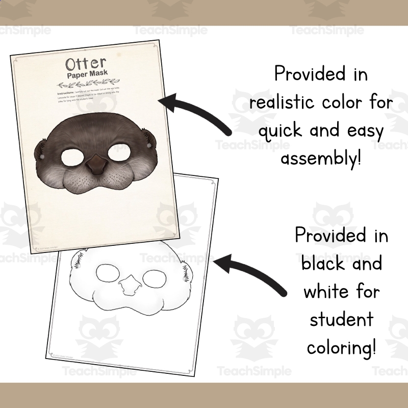 Printable Otter Craft By Teach Simple