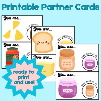 free printable partner cards