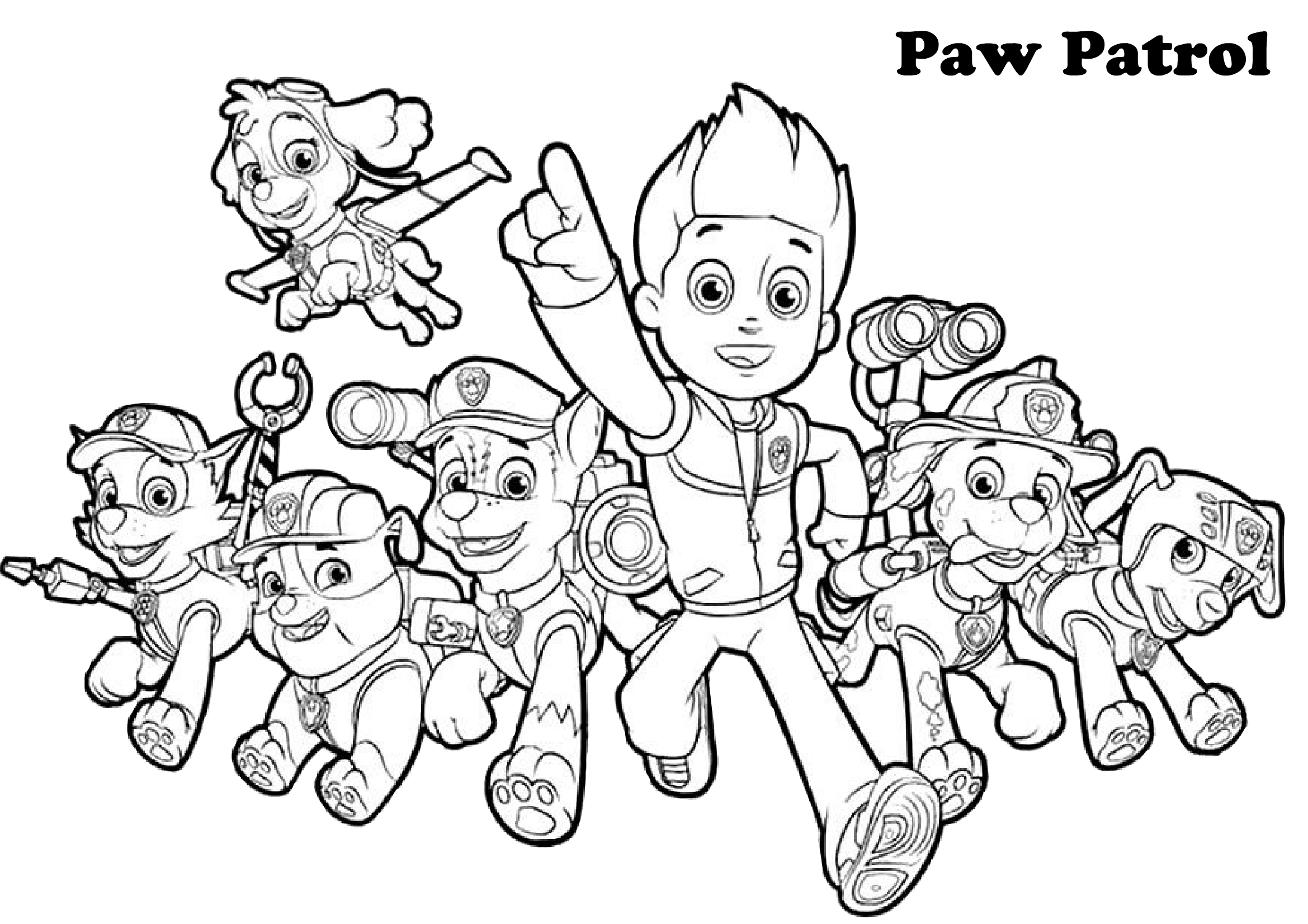 Printable Paw Patrol Color Pages