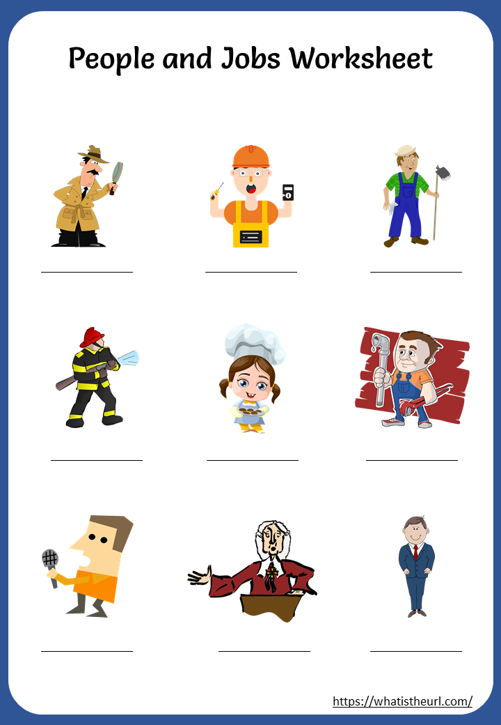 Printable people and jobs worksheet Your Home Teacher