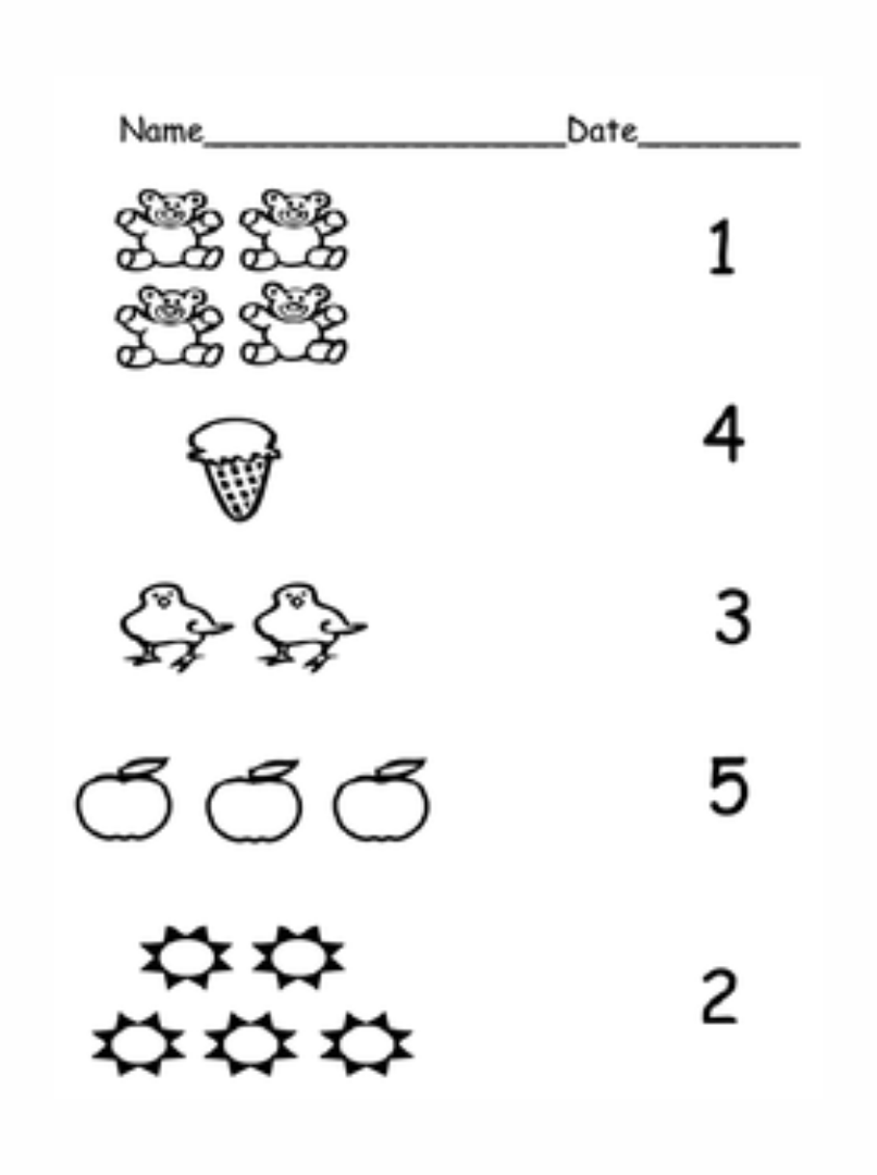 pre k math worksheet