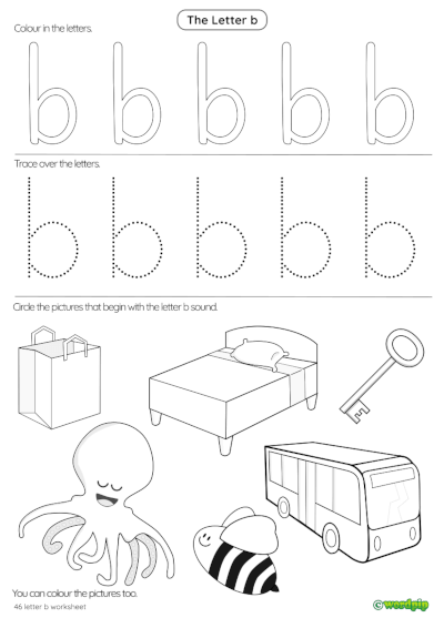 Printable Pre Worksheets Letter B For Kindergarten Infoupdate