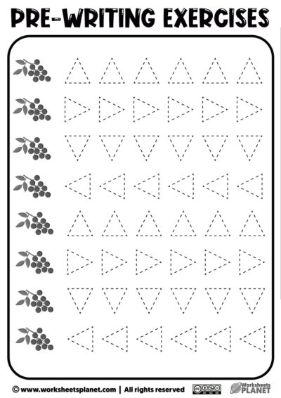 Printable Pre Writing Activities Worksheets