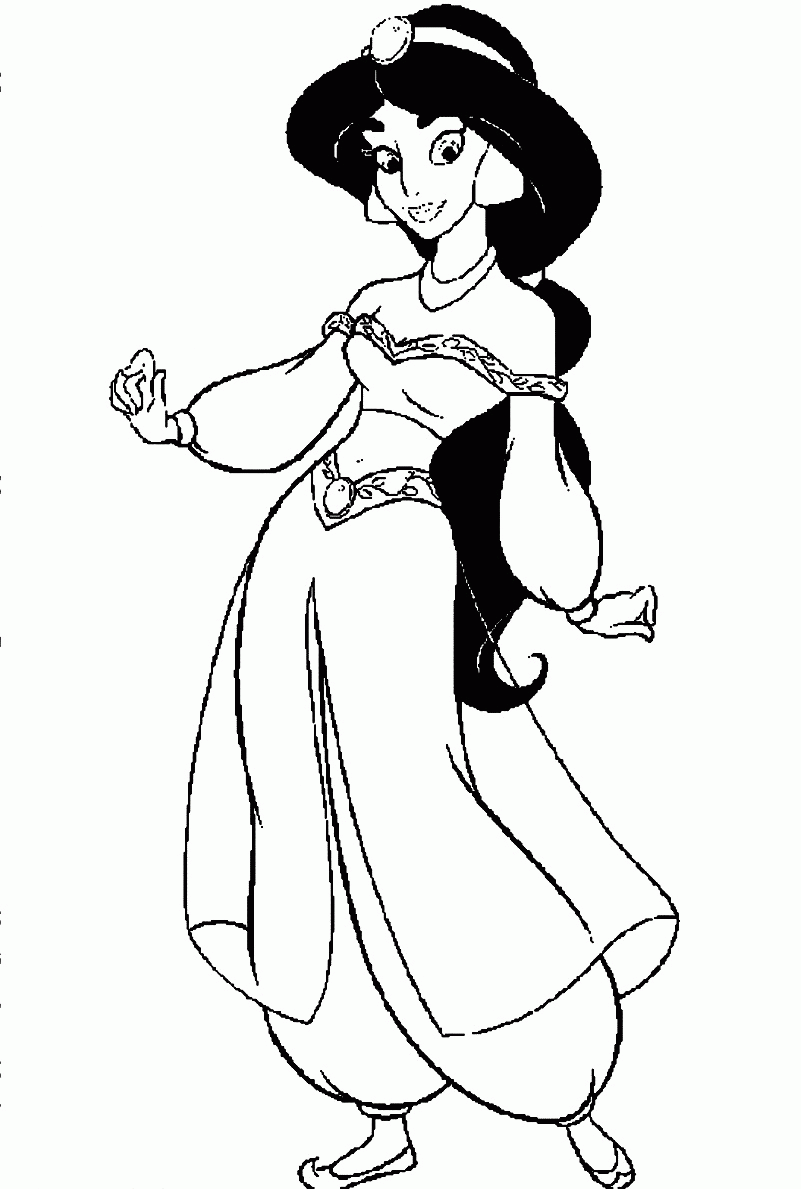 Printable Princess Jasmine Coloring Pages Coloring Home
