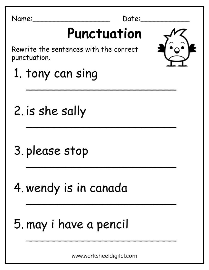 Printable Punctuation Worksheets Punctuation Practice 42 OFF