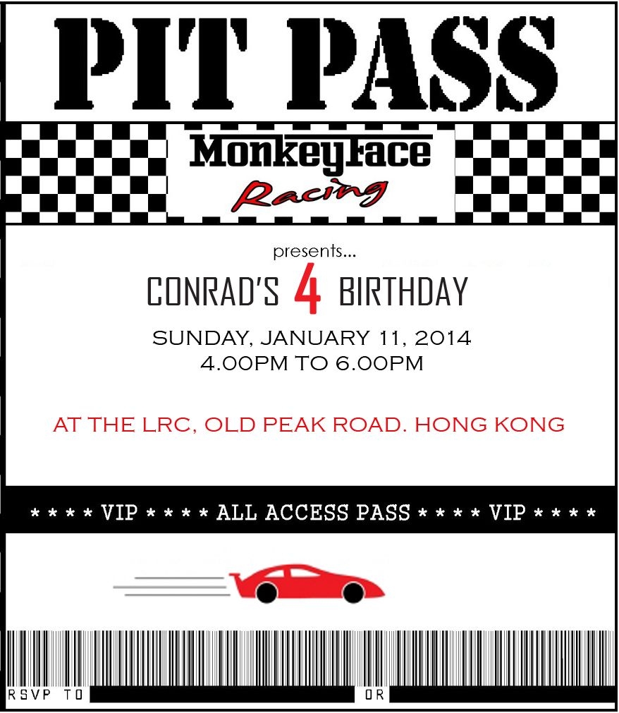 free printable race car birthday cards