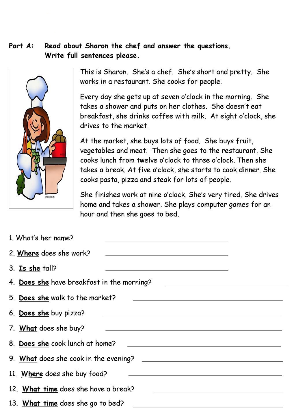 Printable Reading Comprehension Worksheets Printable Worksheets