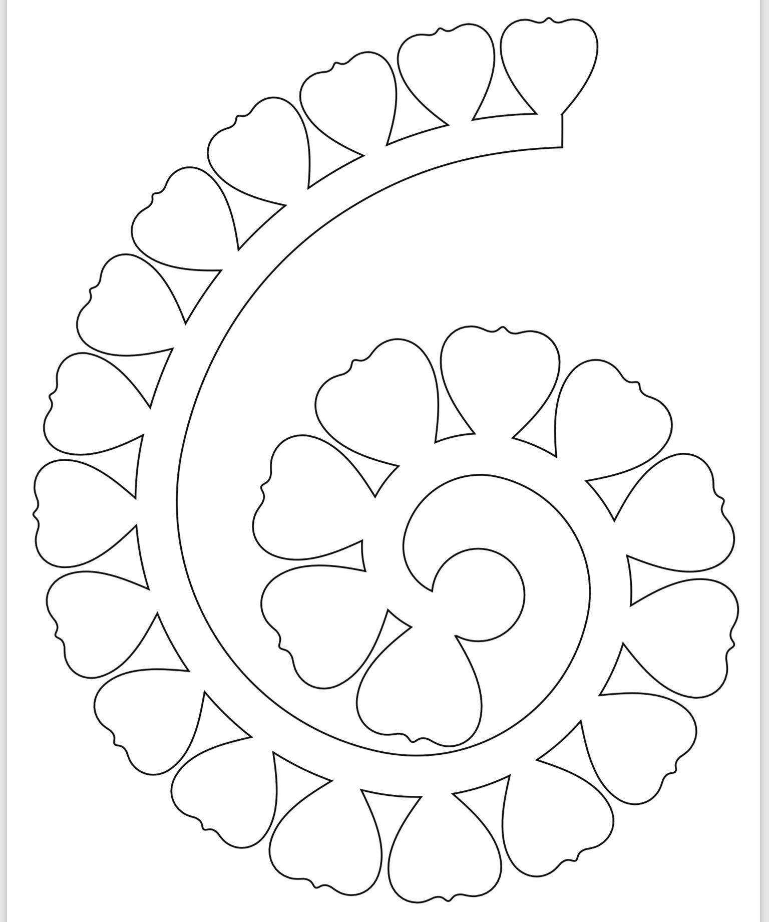 Printable Rolled Paper Flower Template Free Printable Templates