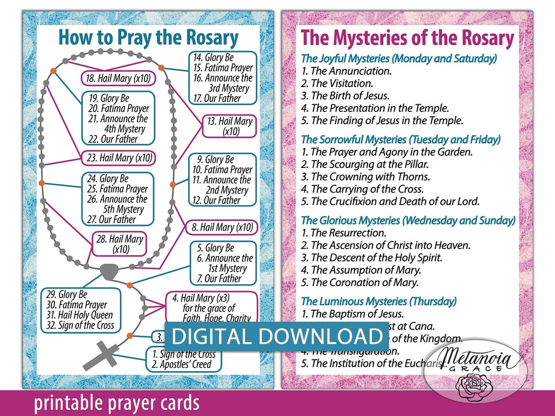free printable rosary cards