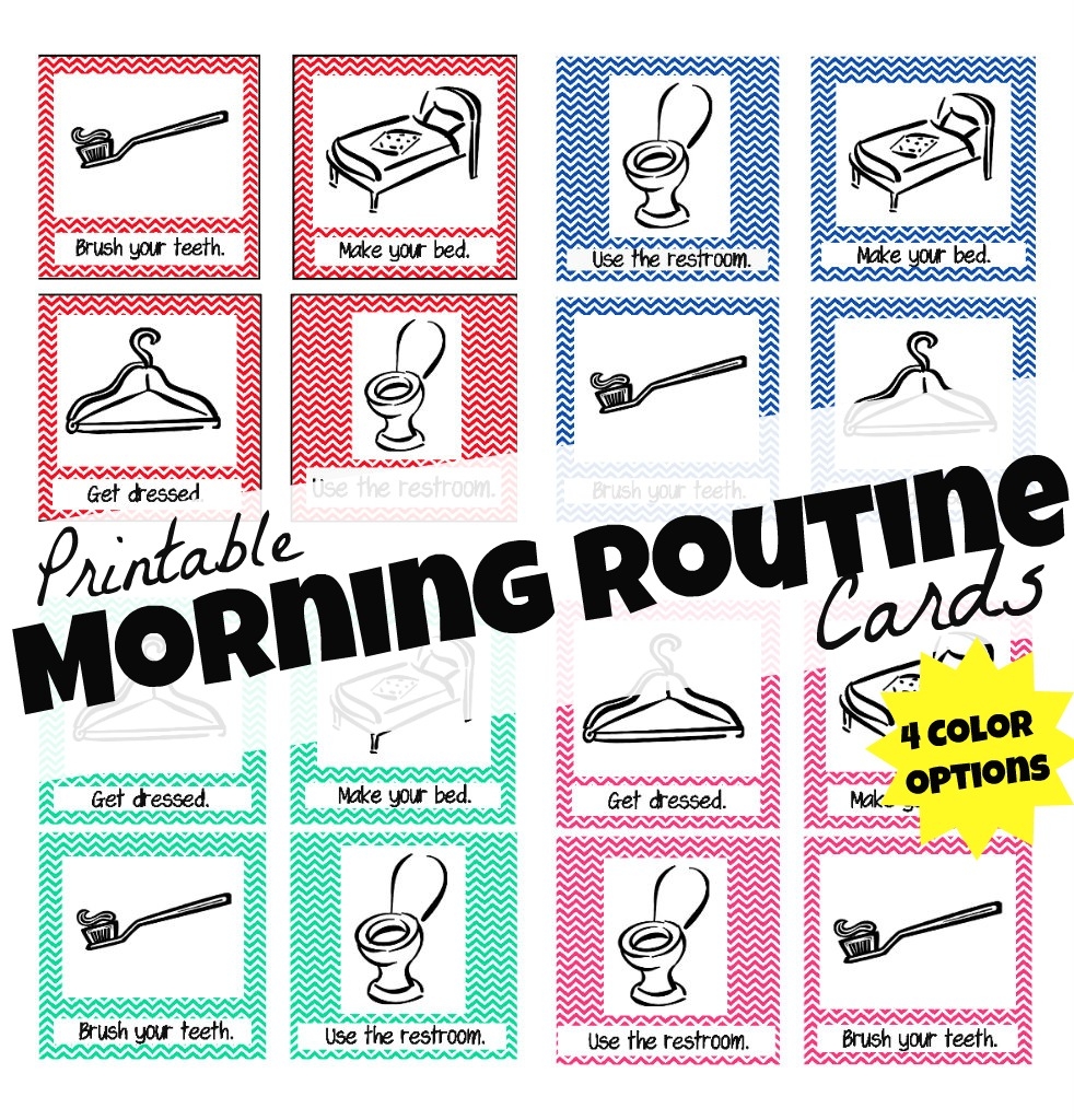 printable routine picture cards free