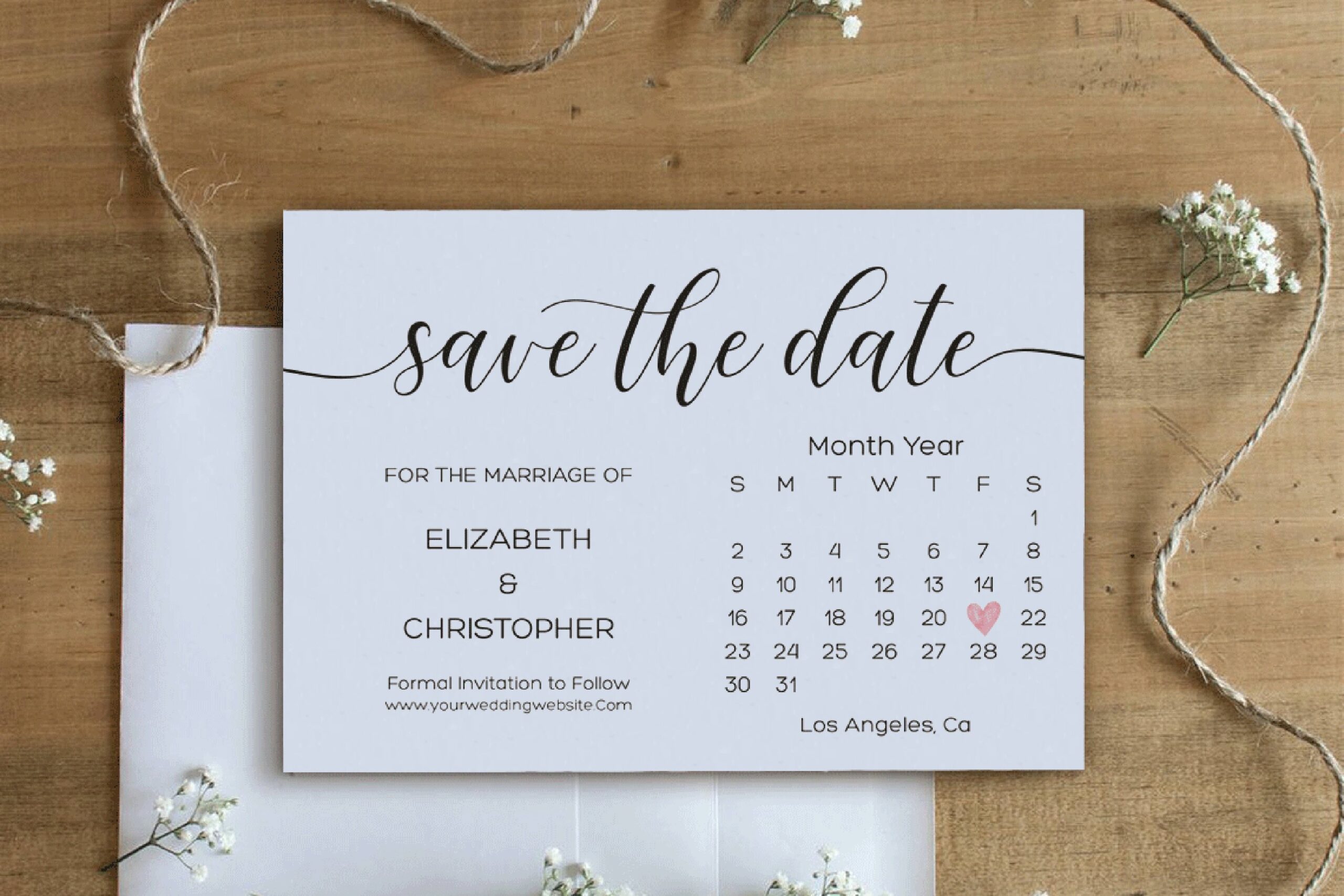save the date invite template