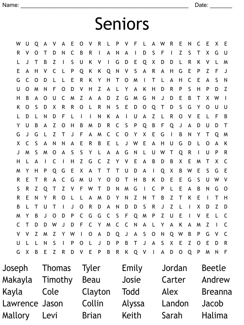 Printable Senior Word Search Puzzles Printable JD