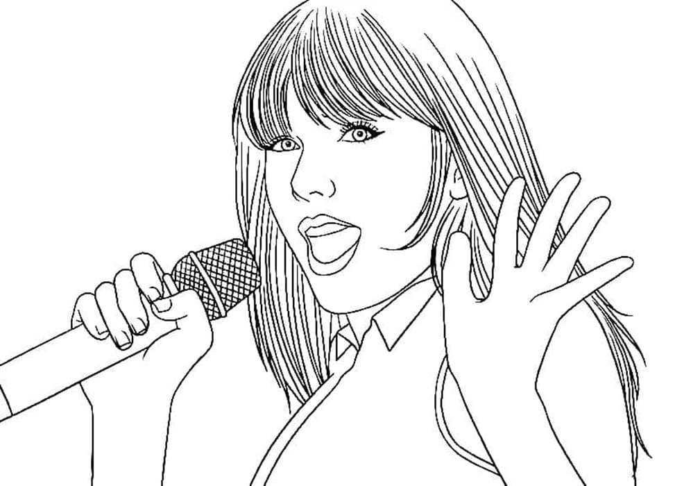 free taylor swift coloring pages