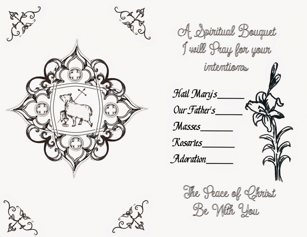 Printable Spiritual Bouquet Cards Printable Card Free