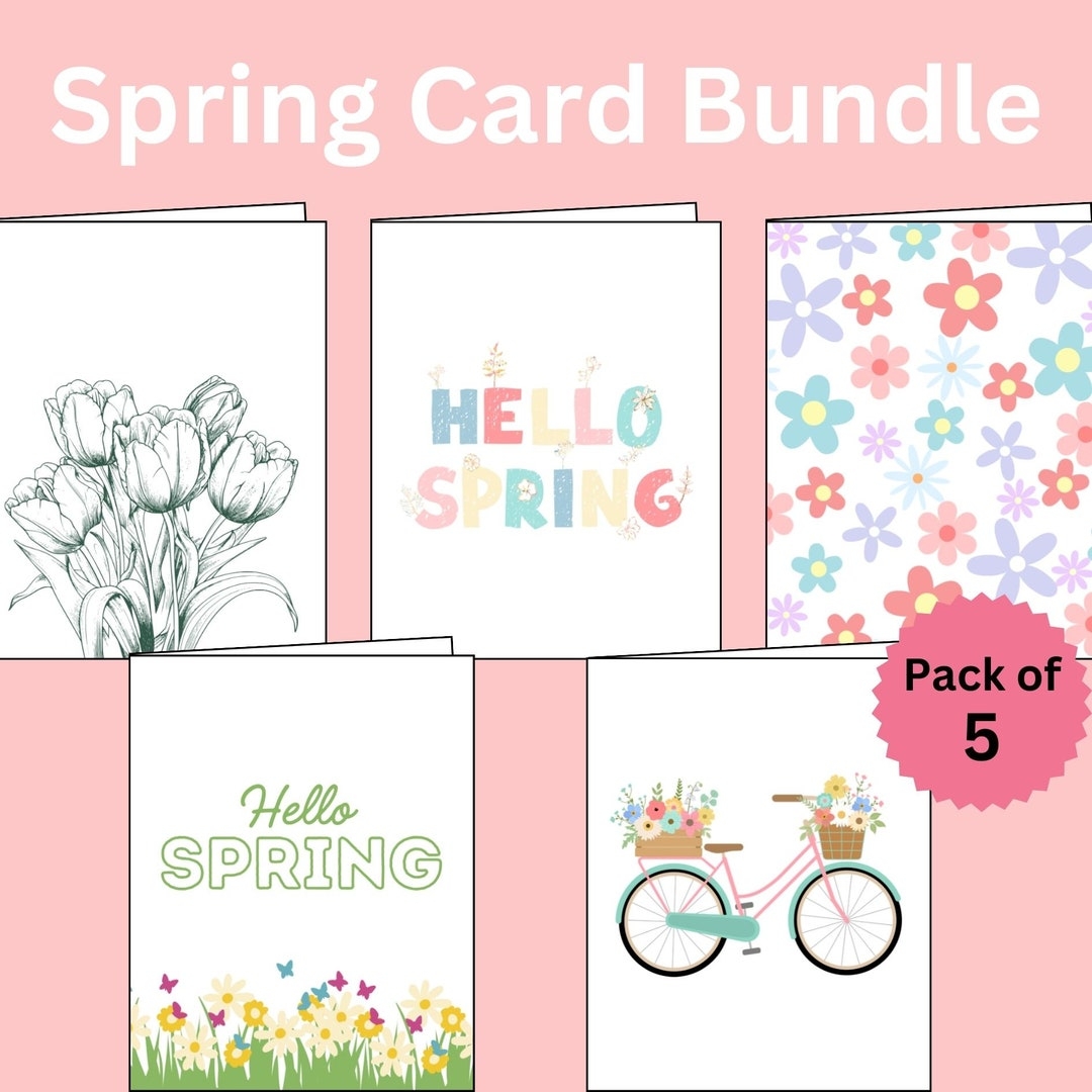 Printable Spring Cards Digital Cards Greeting Card 2024 Spring Time 