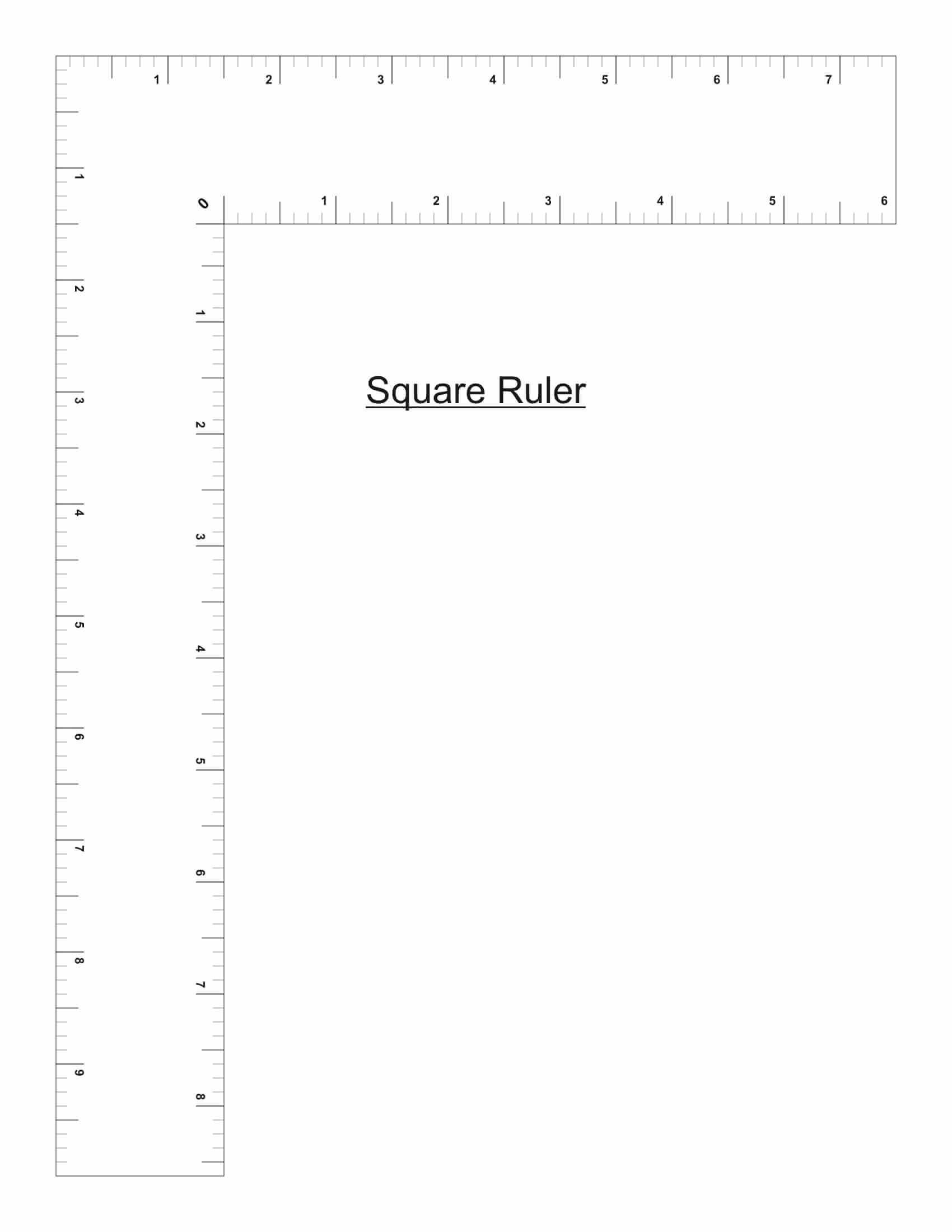 Printable Square Ruler Template Advance Glance
