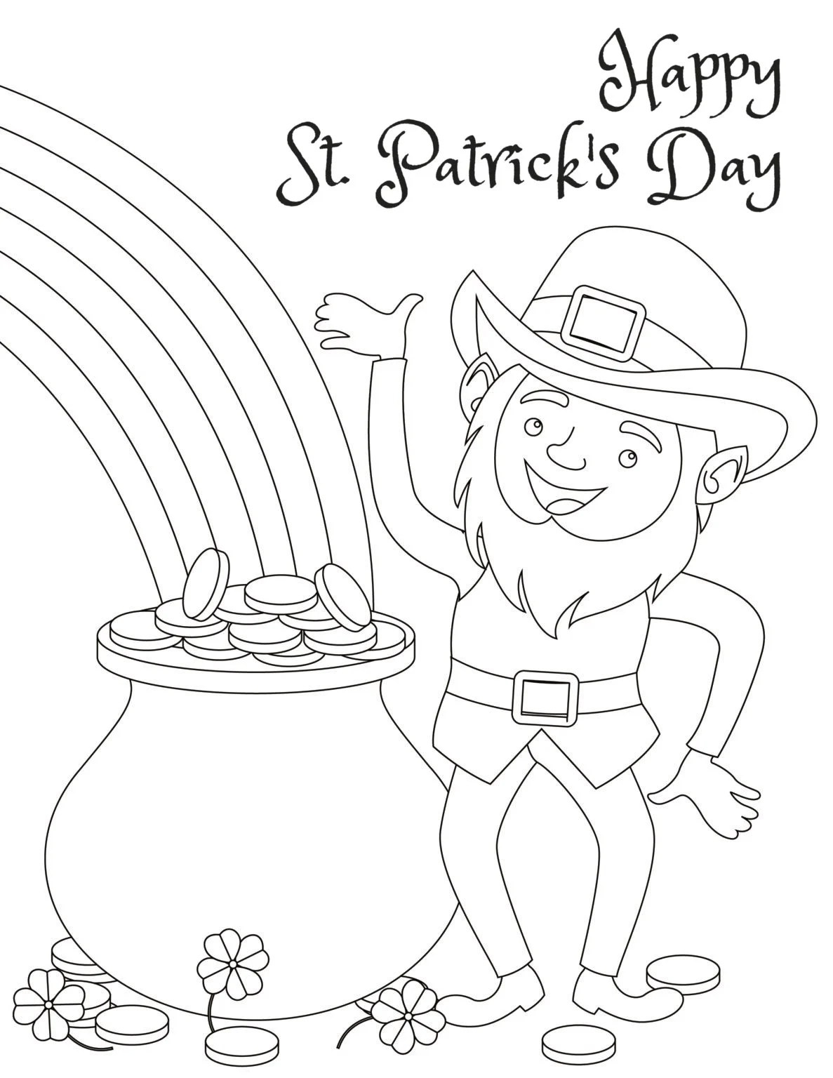 free printable st patrick day coloring pages
