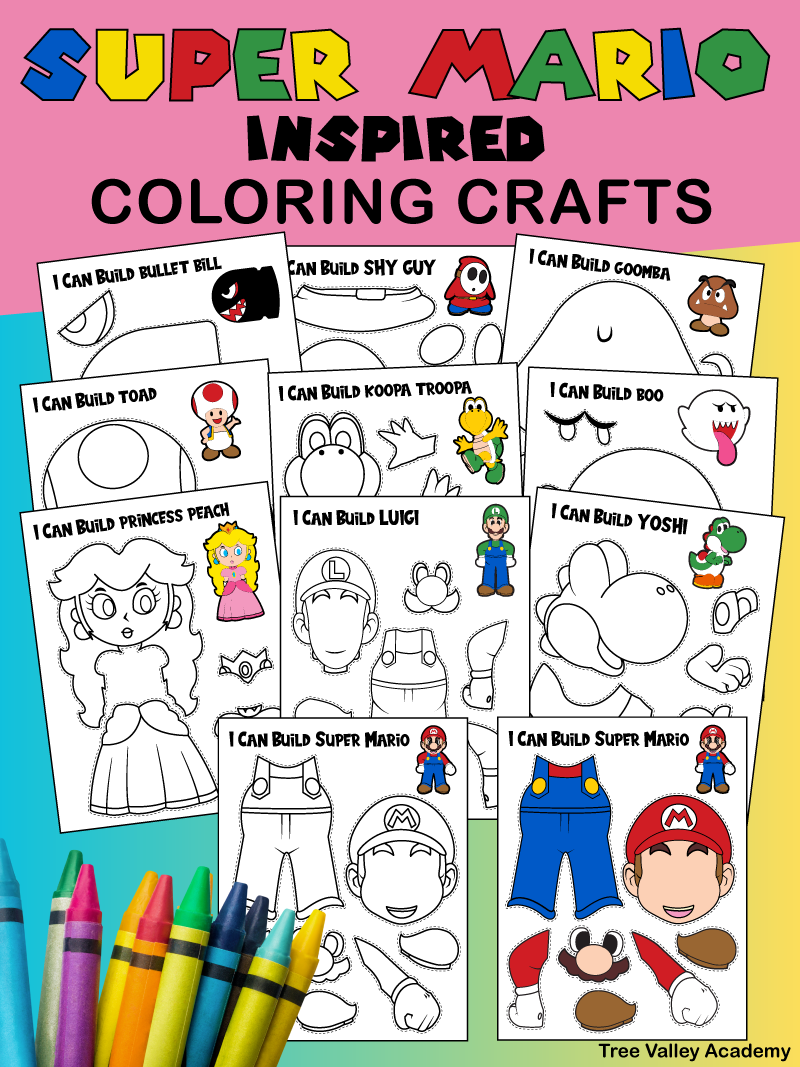 Printable Super Mario Craft Templates