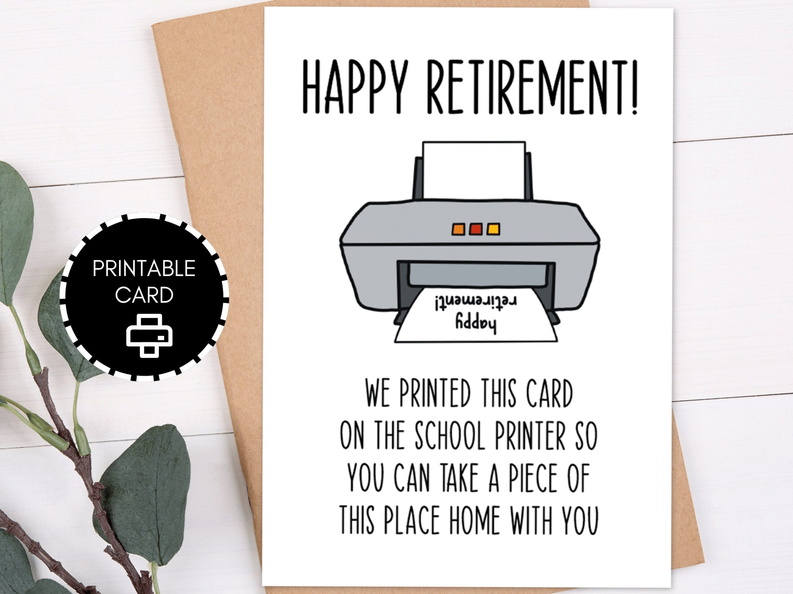 Printable Teacher Retirement Card Principal Retirement Gift