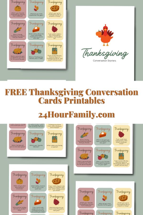 Printable Thanksgiving Conversation Cards For All Ages 24hourfamily