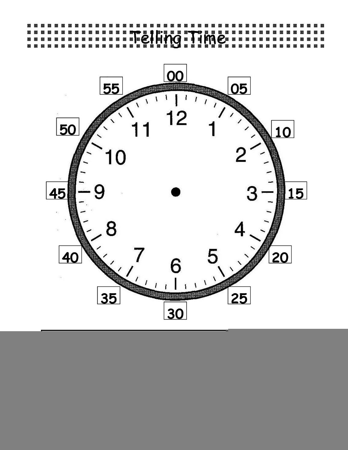 free printable clock worksheets
