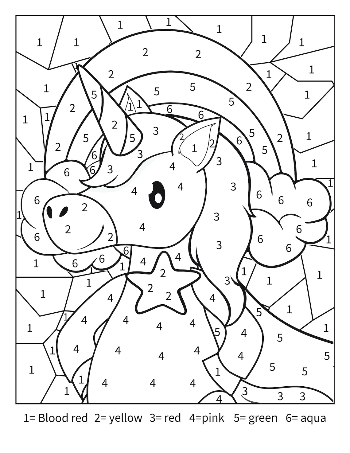 printable unicorn picture to color