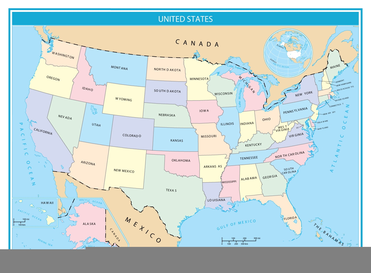Printable United States Map Printable JD
