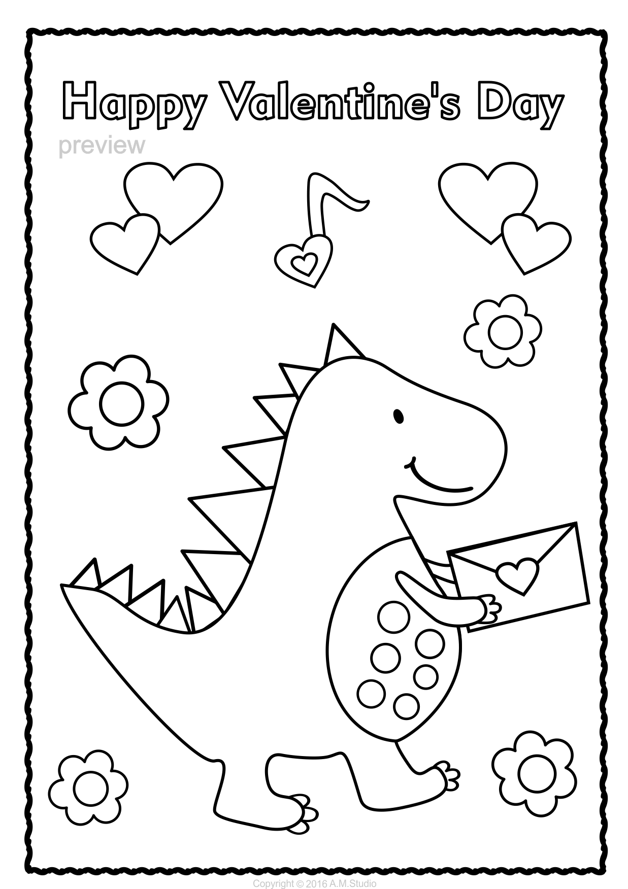 free printable valentines day cards to color pdf