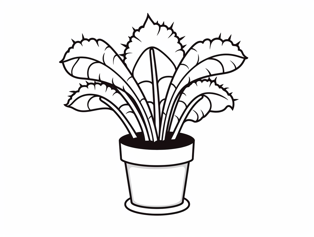 Printable Venus Flytrap To Color Coloring Page
