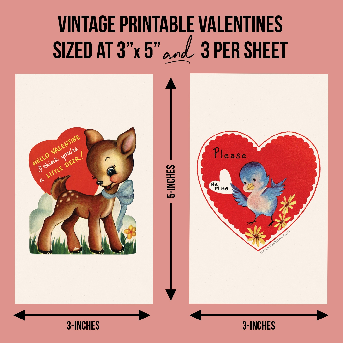 Printable Vintage Valentines Cards Live Laugh Rowe