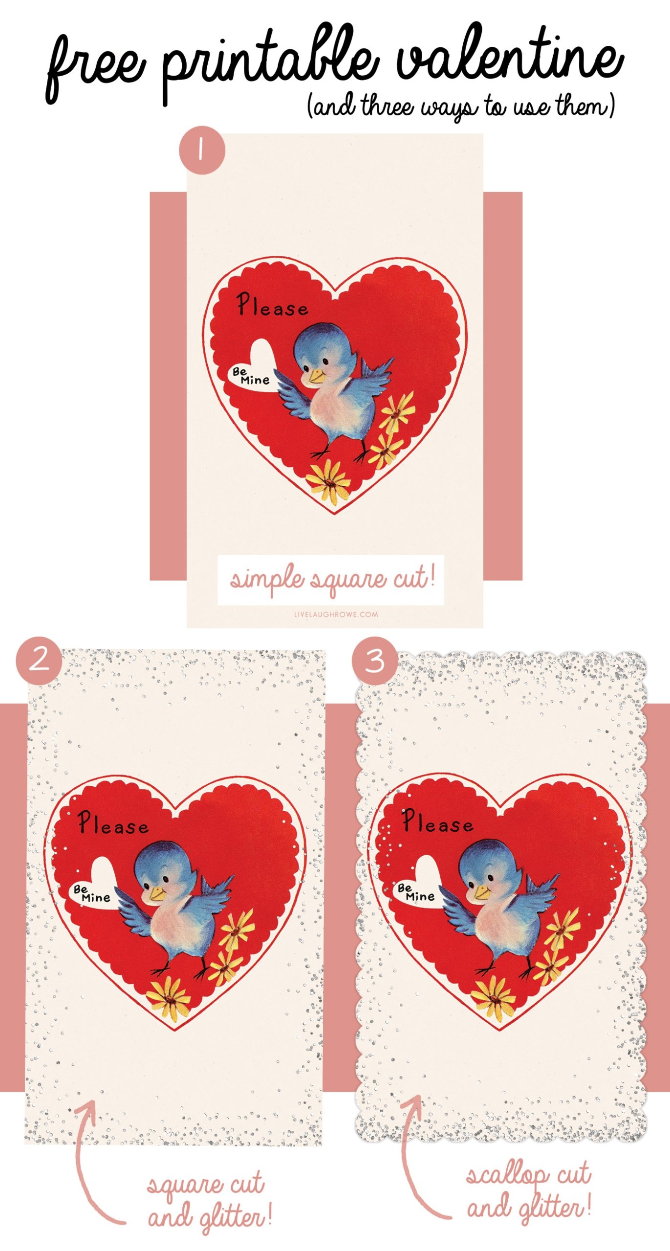 Printable Vintage Valentines Cards Live Laugh Rowe