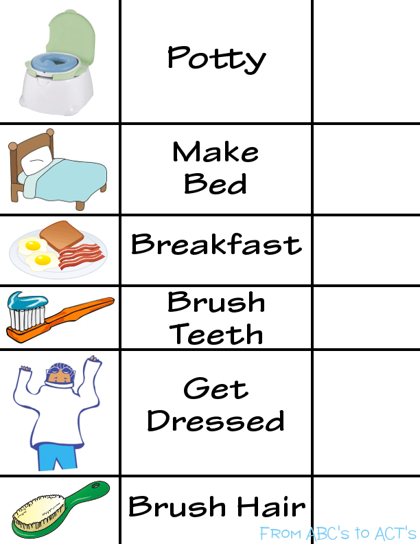 Printable Visual Daily Routine Preschool Free Printab Vrogue co