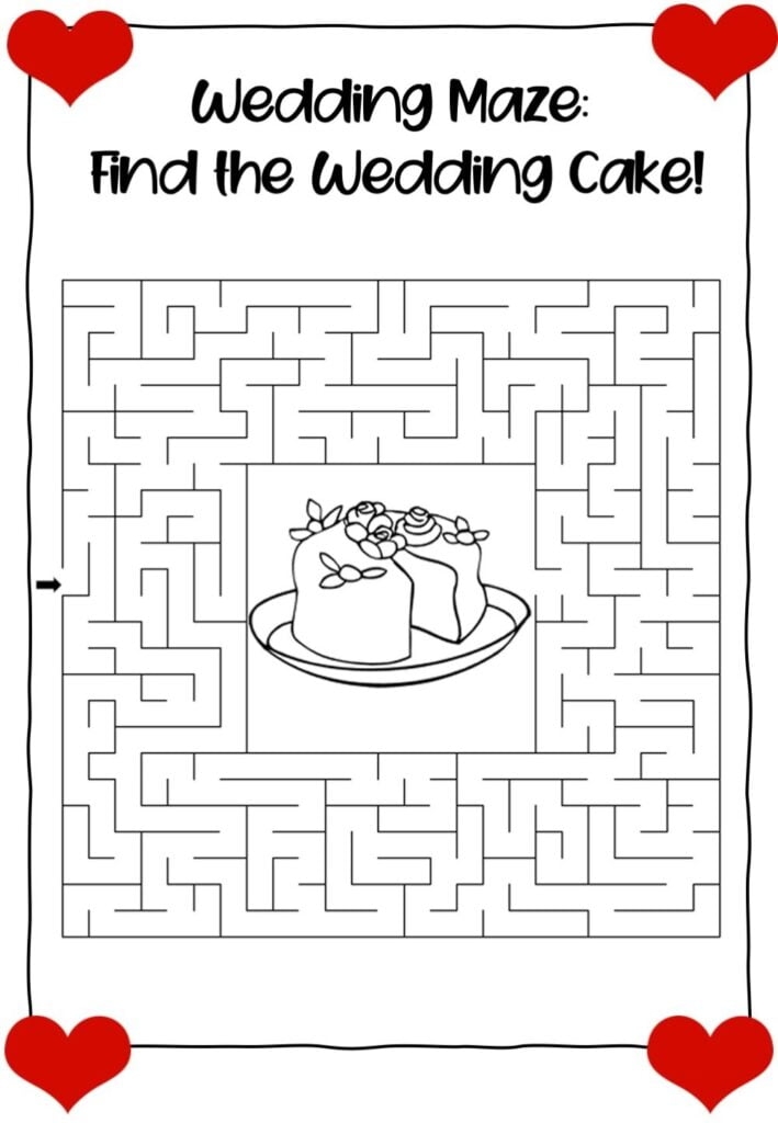 Printable Wedding Maze Printable Mazes Free